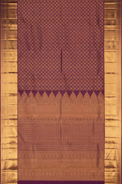 Image of Kanchipattu Brocade Violet Saree