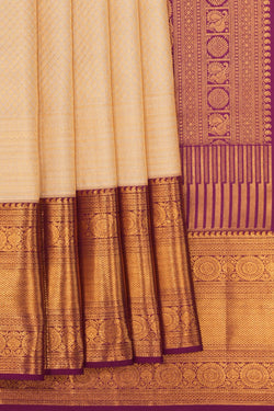 Image of Kanchipattu Brocade Cream Saree