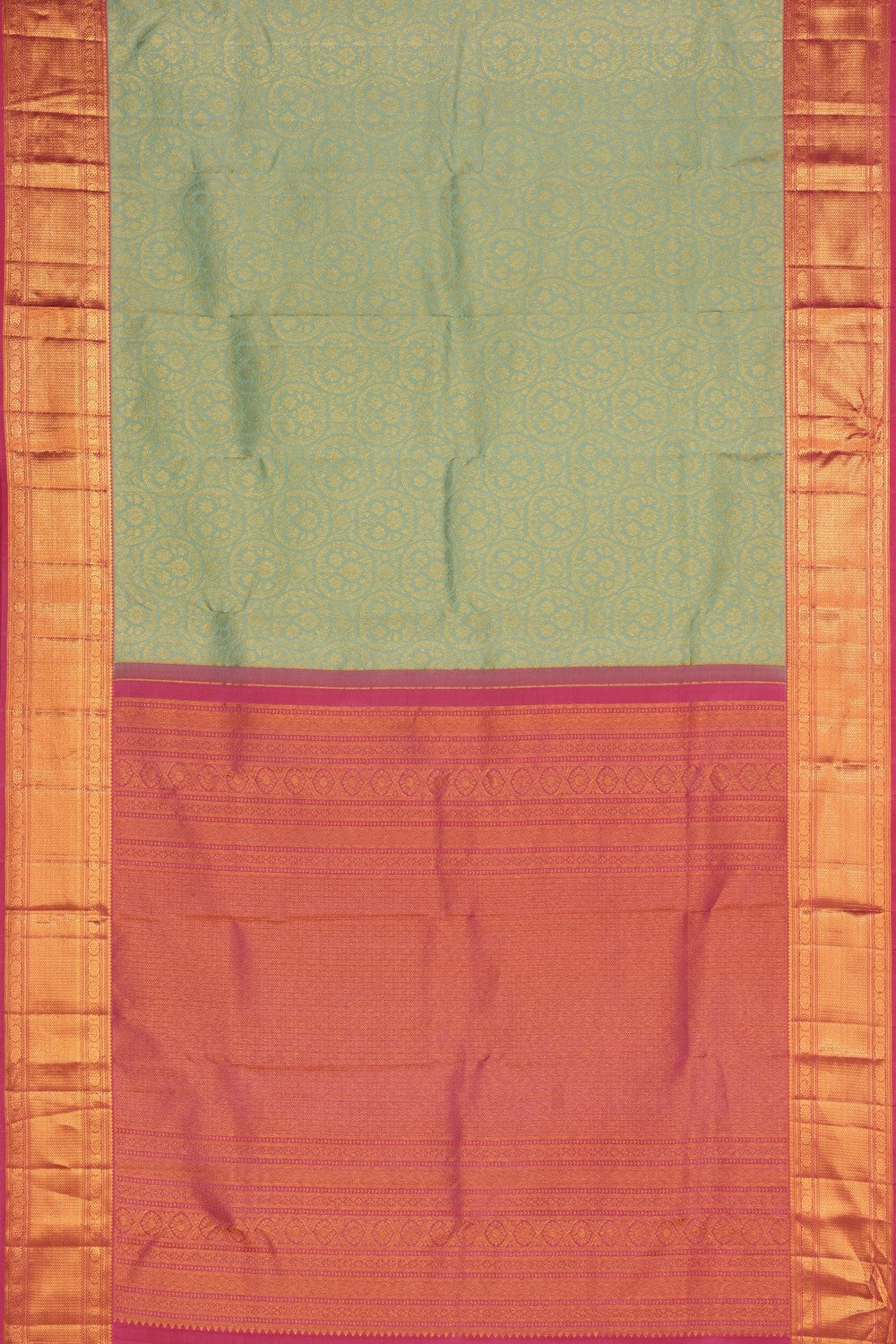 Kanchipattu Brocade Aqua Green Saree