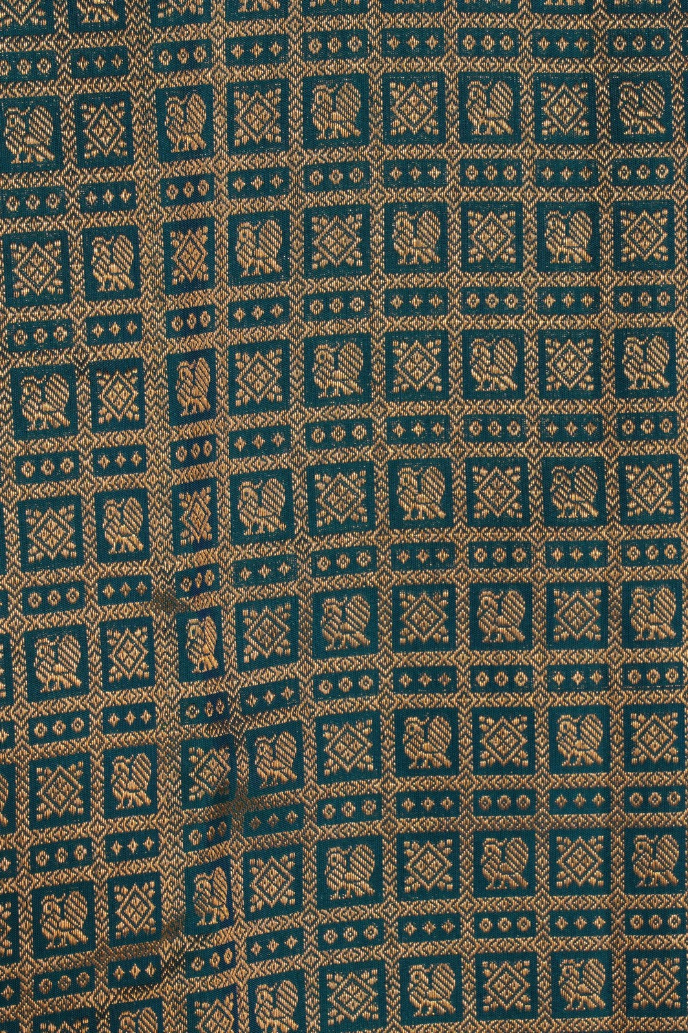 Kanchipattu Brocade Teal Blue Saree