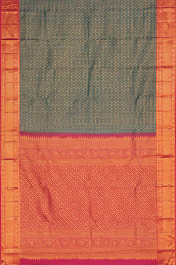 Image of Kanchipattu Brocade Teal Blue Saree