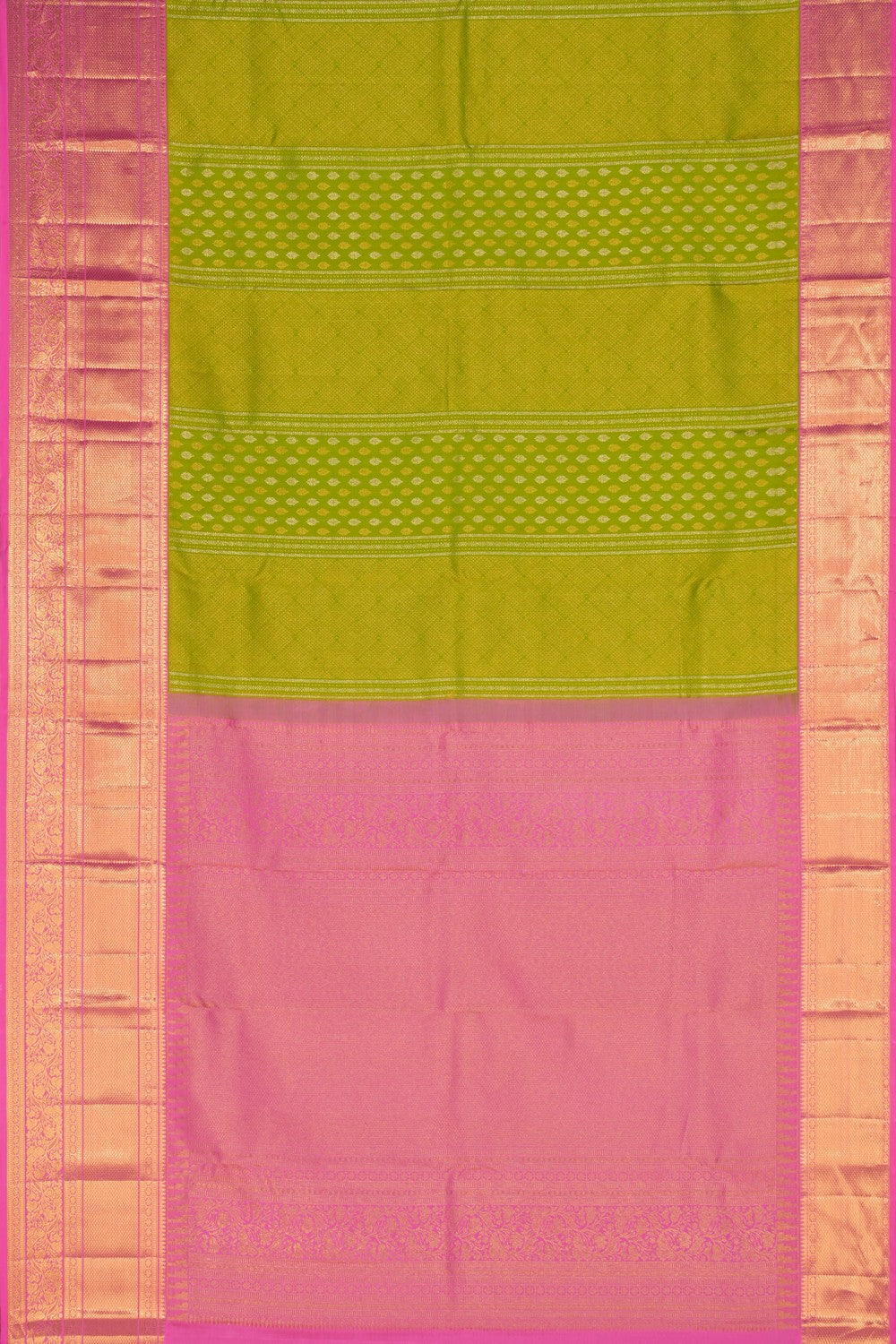 Kanchipattu Brocade Green Saree