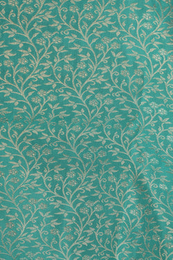 Image of Kanchipattu Brocade Turquoise Green Saree