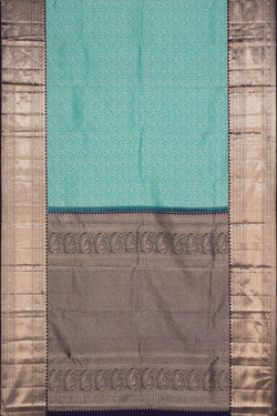 Image of Kanchipattu Brocade Turquoise Green Saree