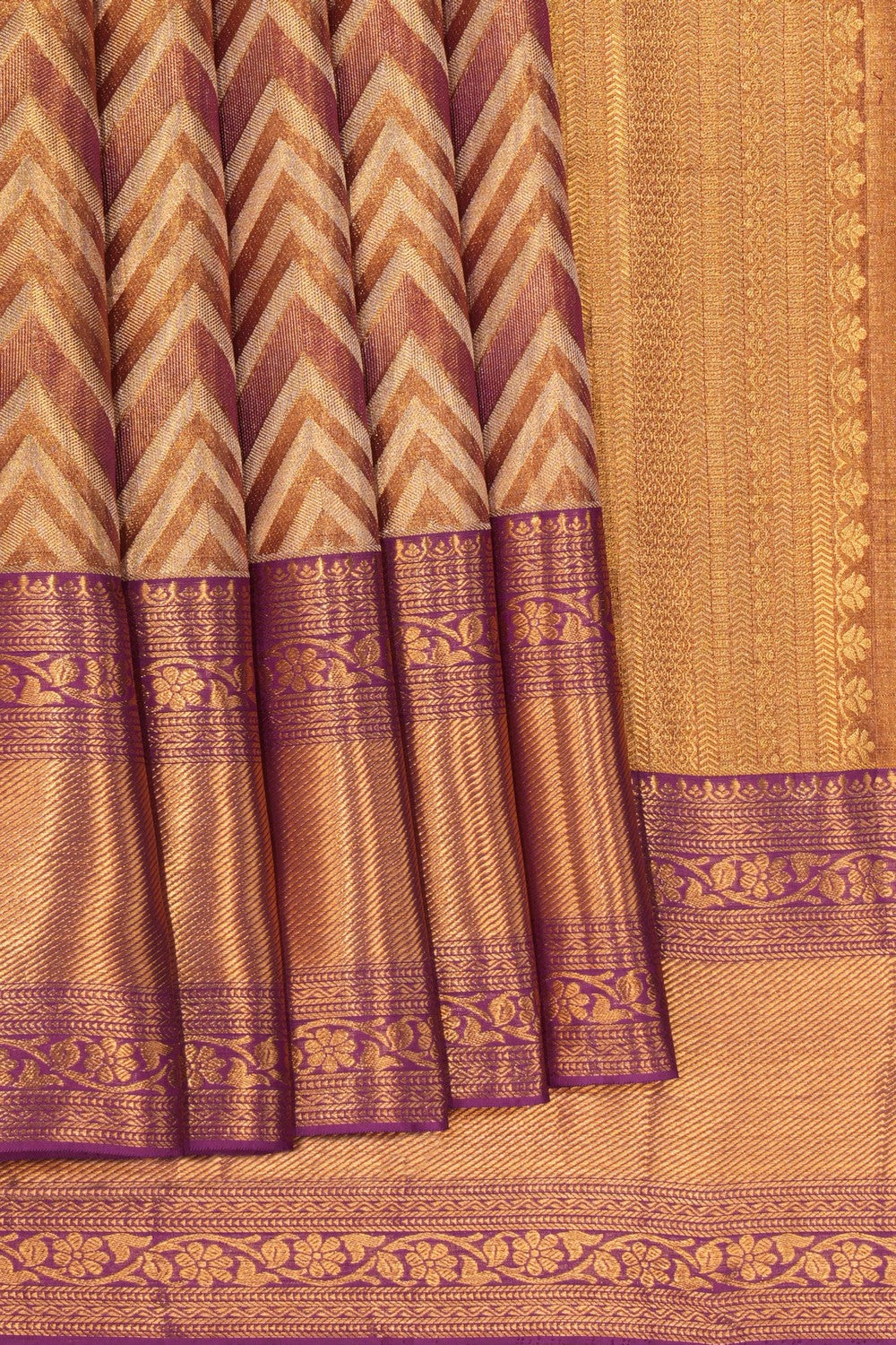 Kanchipattu Brocade Purple Saree