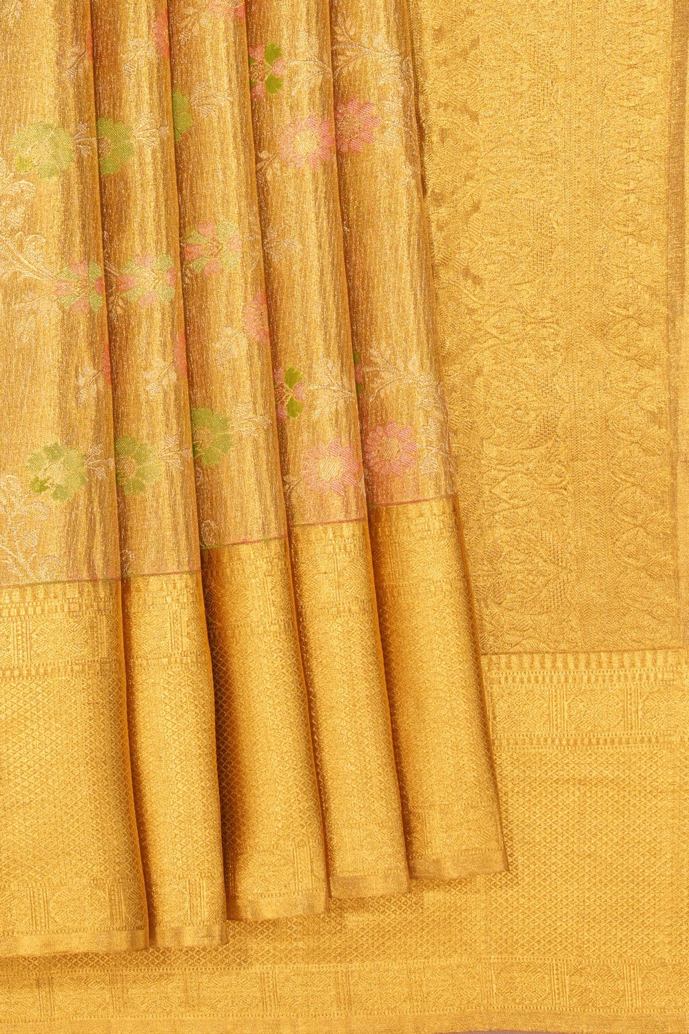 Kanchipattu Brocade Gold Saree