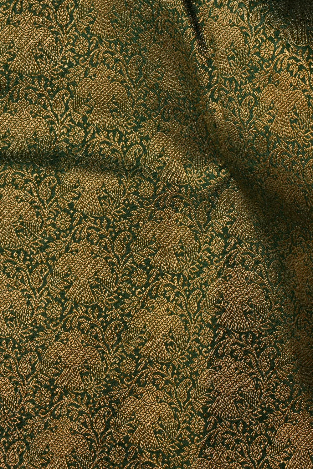 Kanchipuram Silk Brocade Green Saree