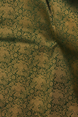 Image of Kanchipuram Silk Brocade Green Saree