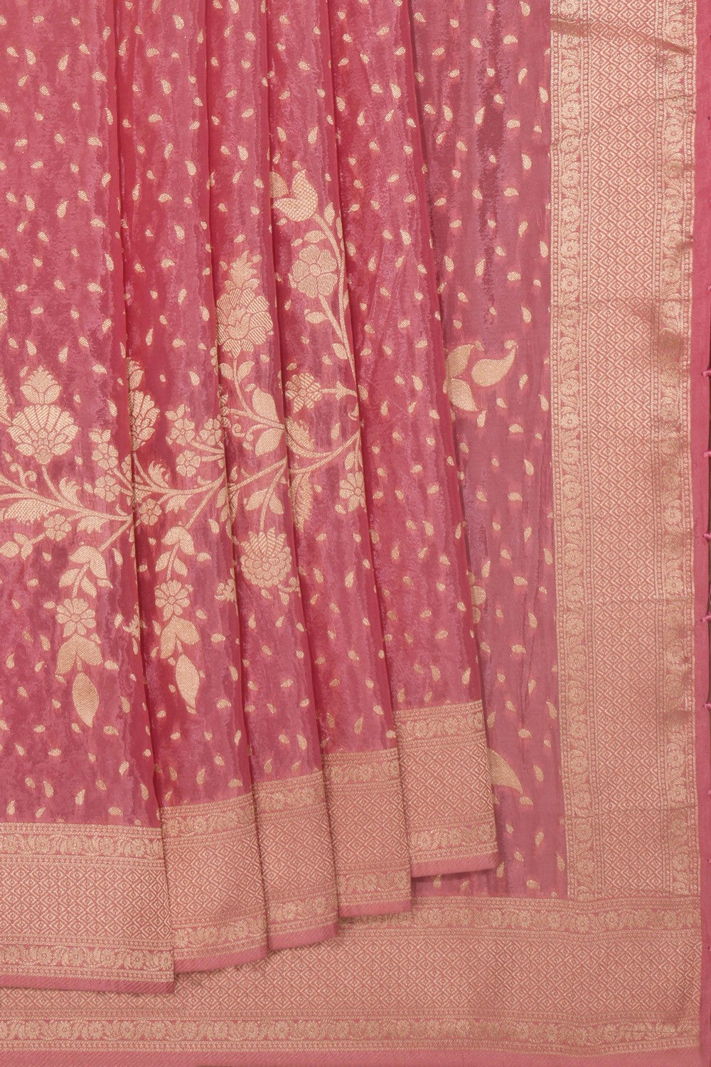 Gorgeous Brocade Silk Pink Saree