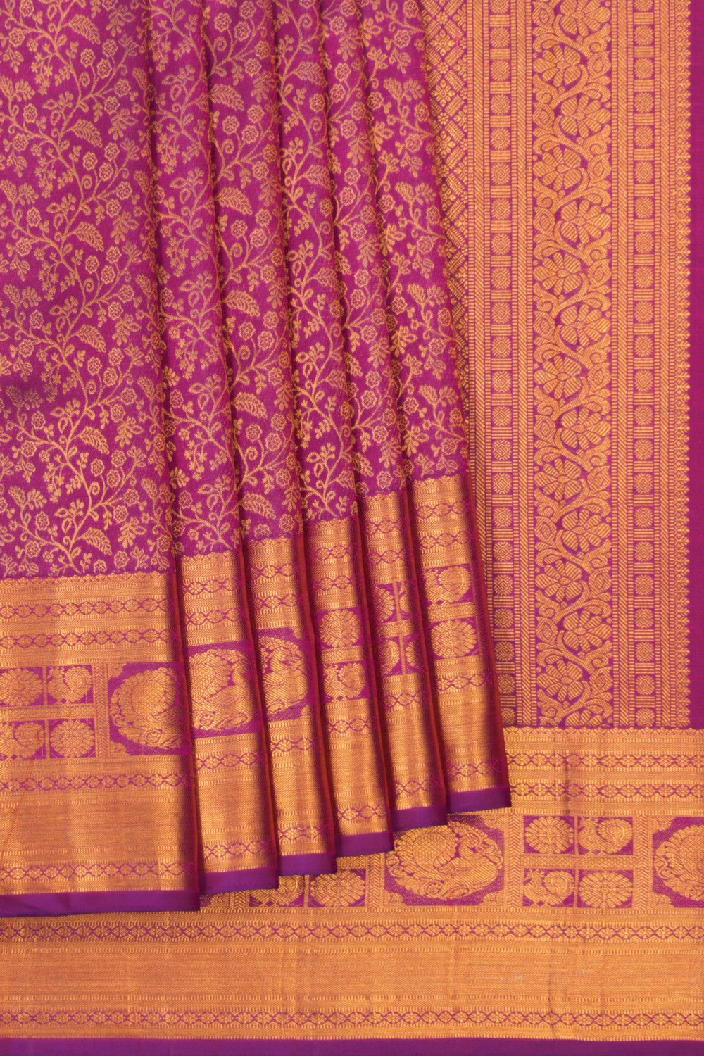 Kanchipattu Brocade Violet Saree