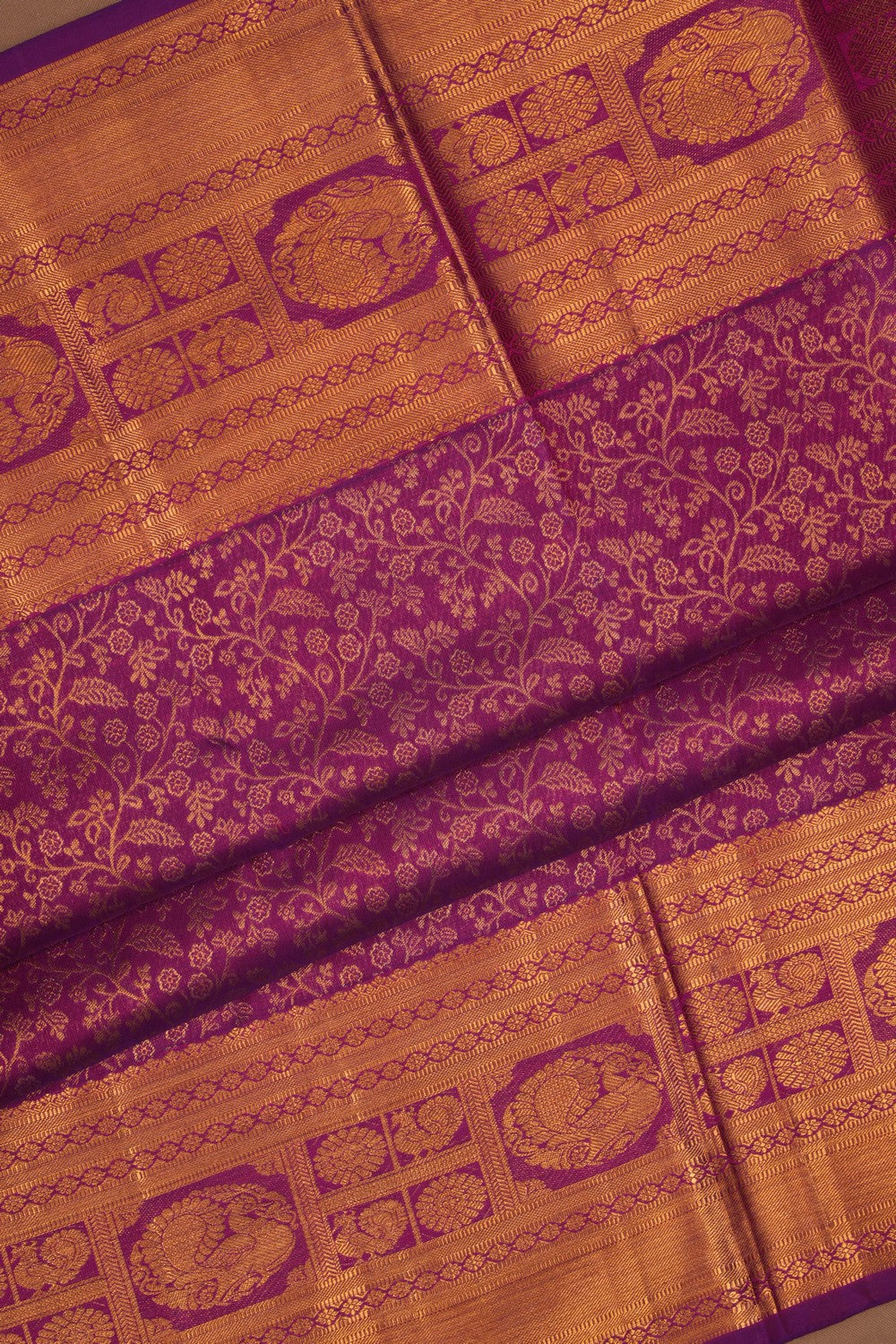 Kanchipattu Brocade Violet Saree