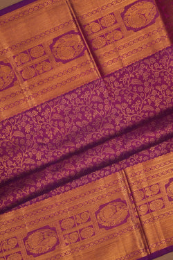 Image of Kanchipattu Brocade Violet Saree