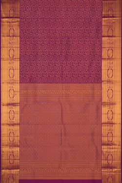 Image of Kanchipattu Brocade Violet Saree