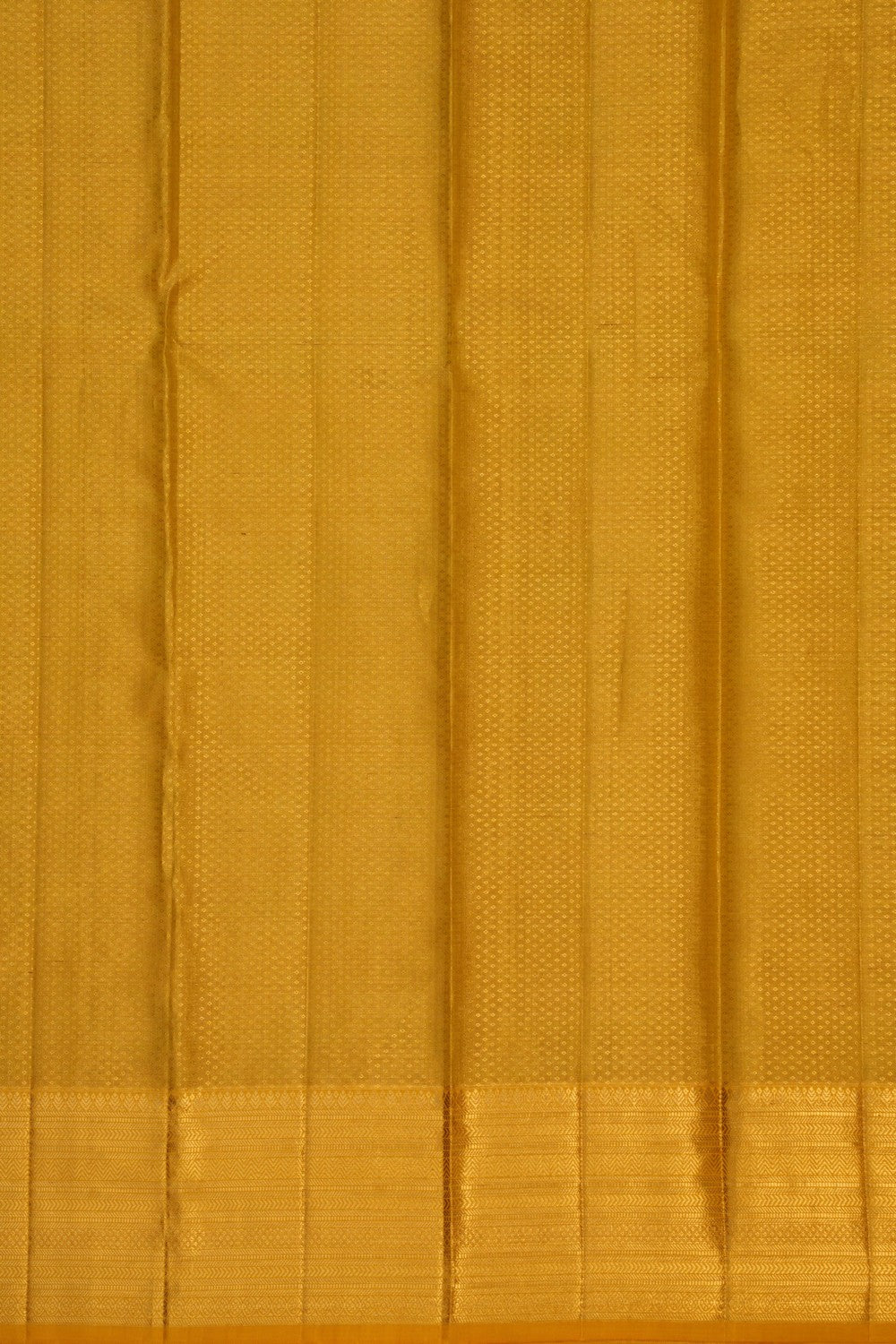 Image of Gold Green Brocade Kanchivaram Silk Saree