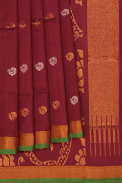 Image of Uppada Silk Maroon Saree