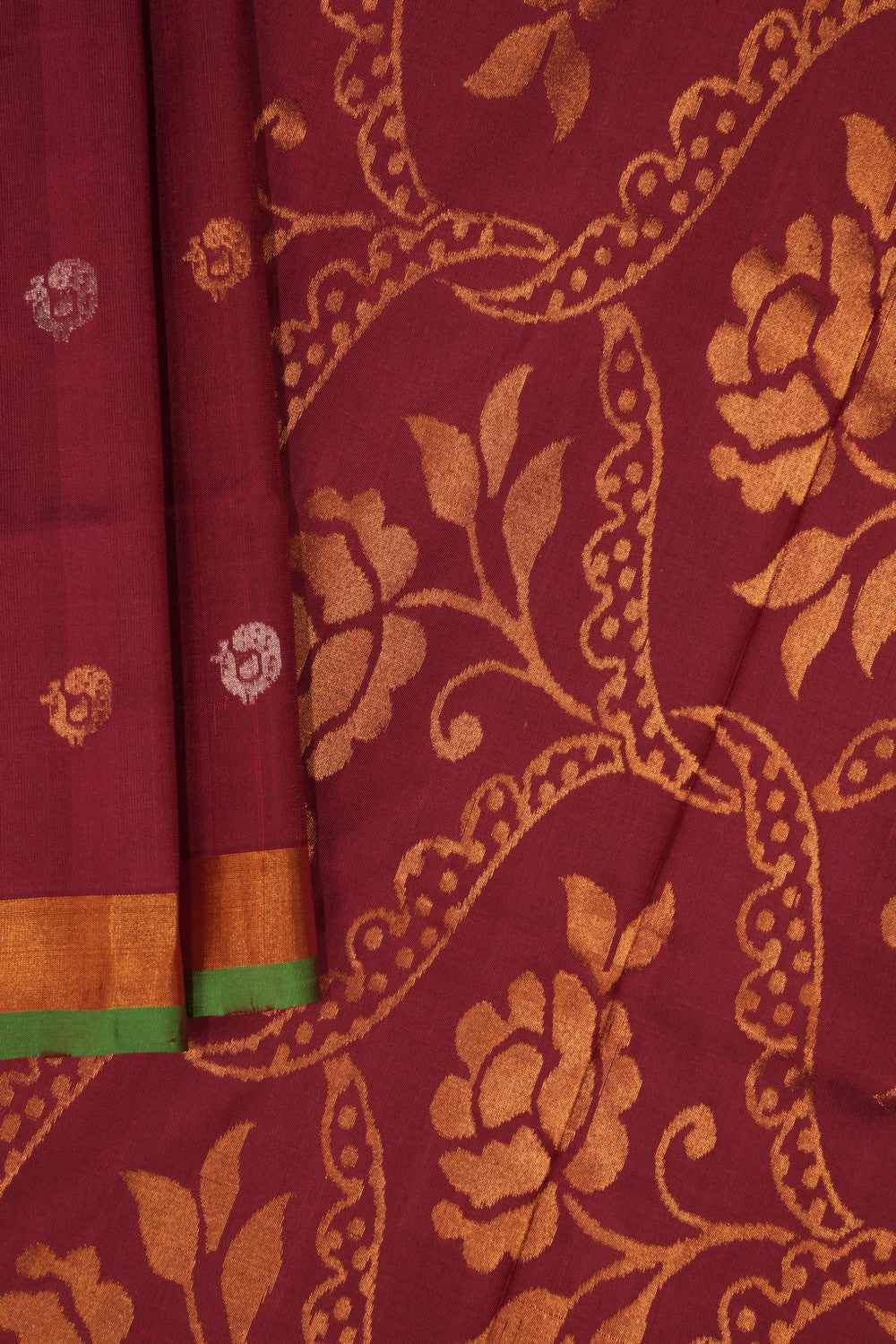 Uppada Silk Maroon Saree