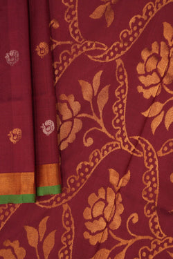 Image of Uppada Silk Maroon Saree