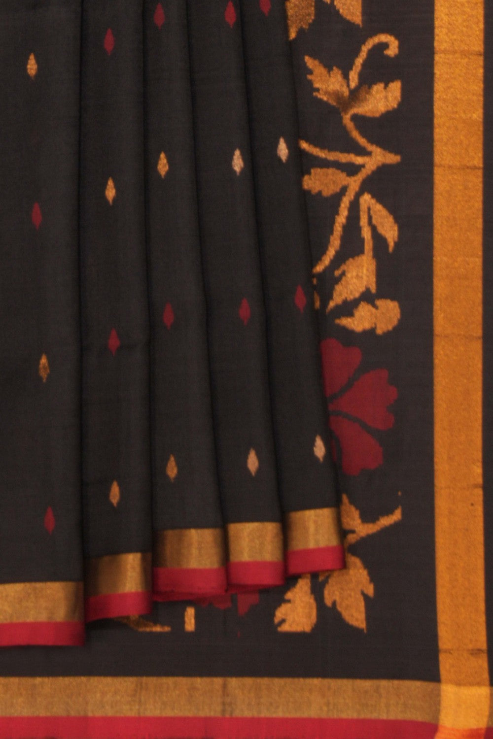 Uppada Silk Black Saree