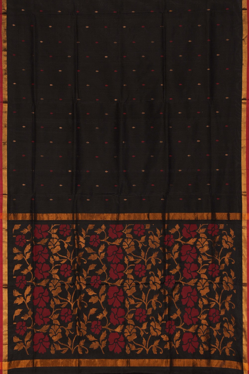 Image of Uppada Silk Black Saree