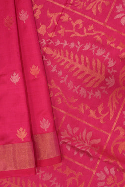 Image of Uppada Silk Reddish Pink Saree