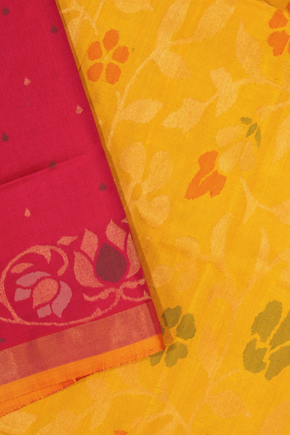 Image of Uppada Silk Reddish Pink Saree