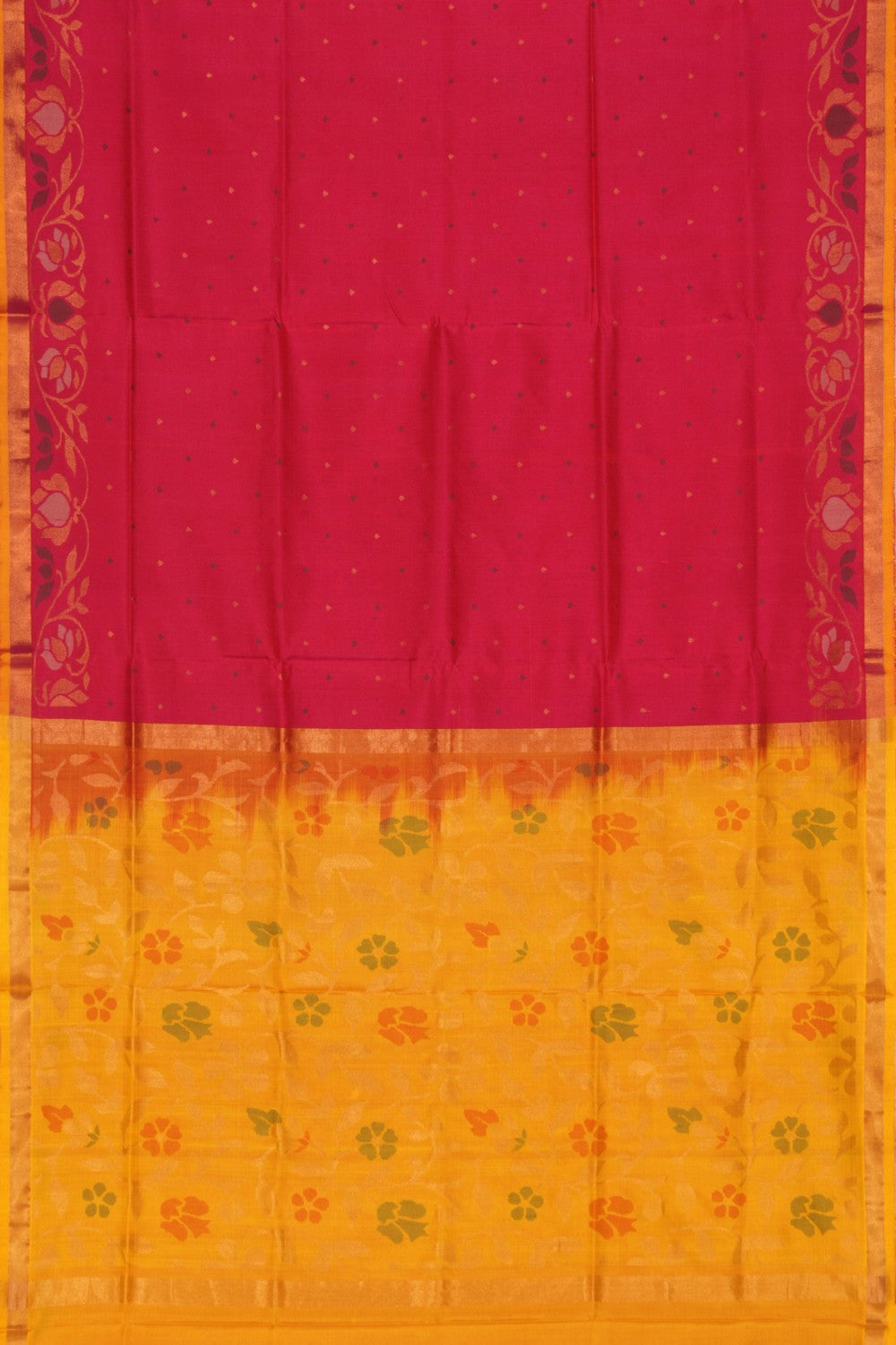 Image of Uppada Silk Reddish Pink Saree