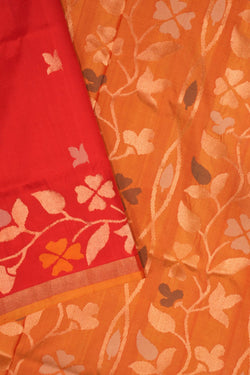 Image of Uppada Silk Red Saree