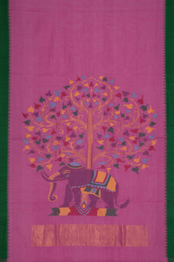 Image of Uppada Cotton Pink Saree