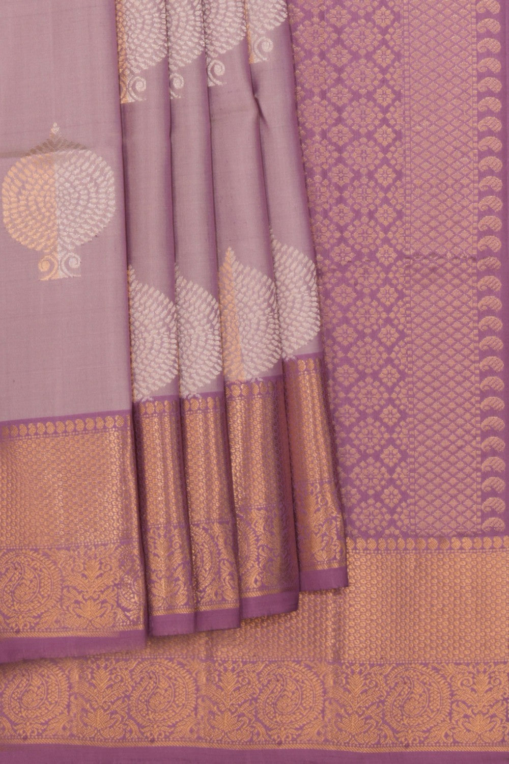 Light Mauve Silk Saree