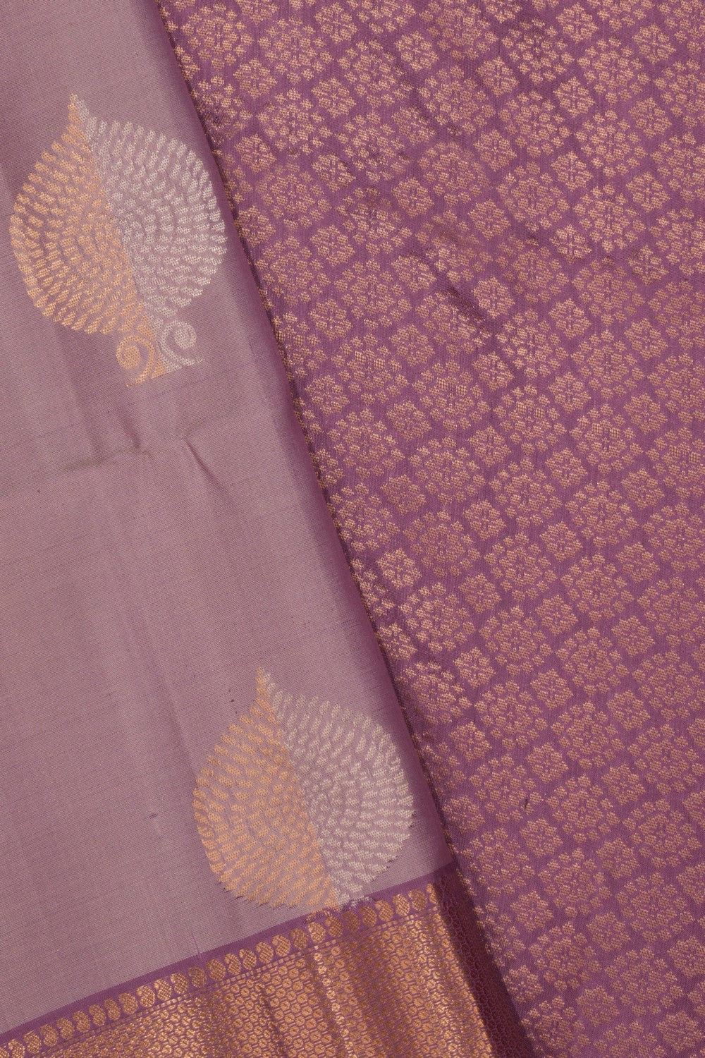 Light Mauve Silk Saree