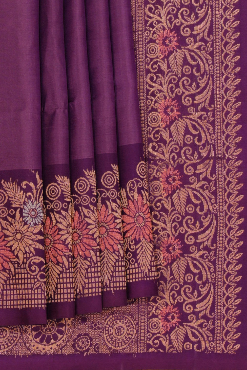 Violet Silk Saree