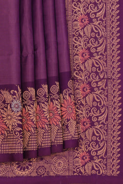 Image of Violet Silk Saree