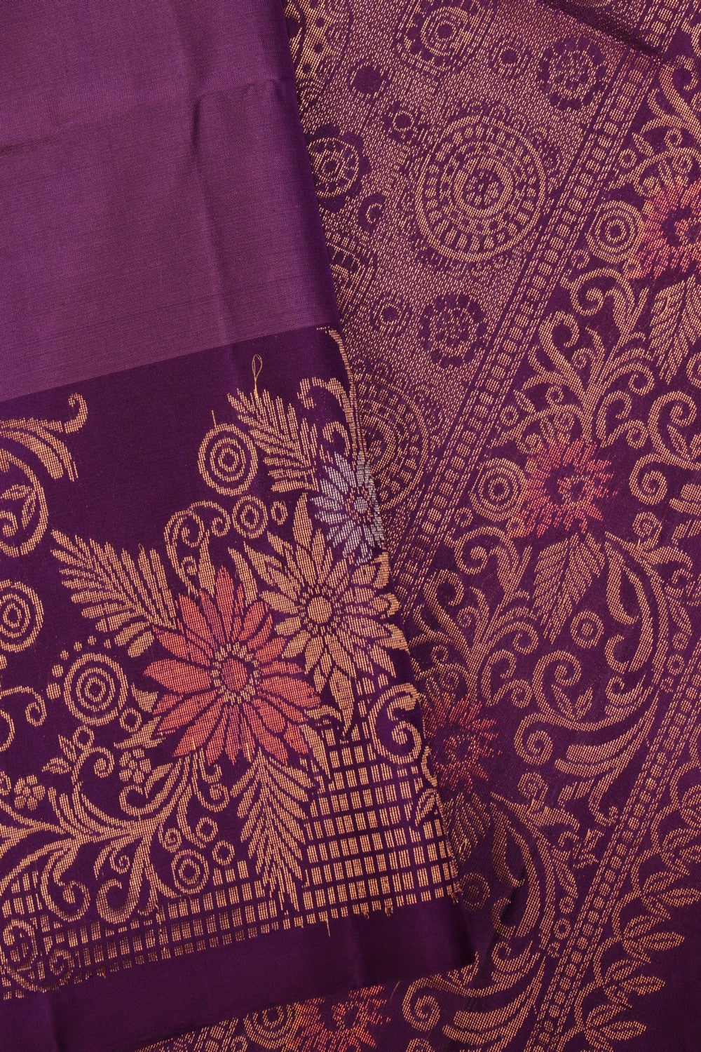 Violet Silk Saree