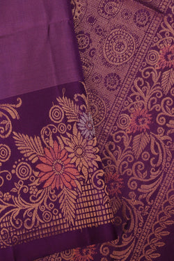 Image of Violet Silk Saree