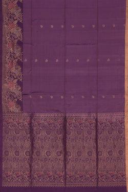 Image of Violet Silk Saree