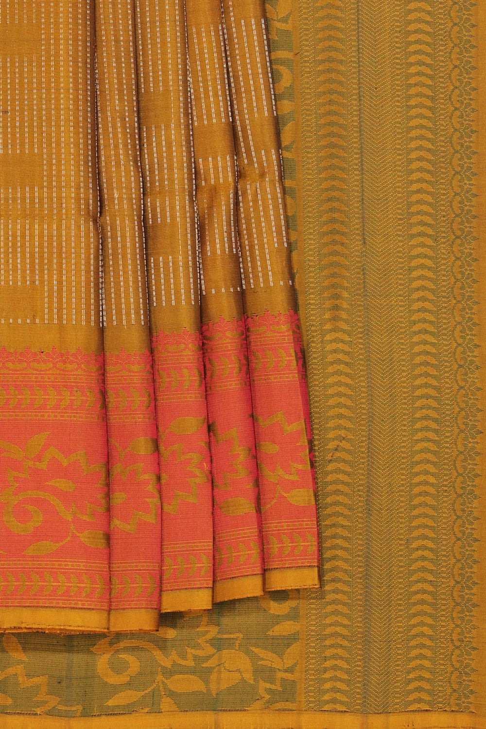 South Silk Mustard Saree