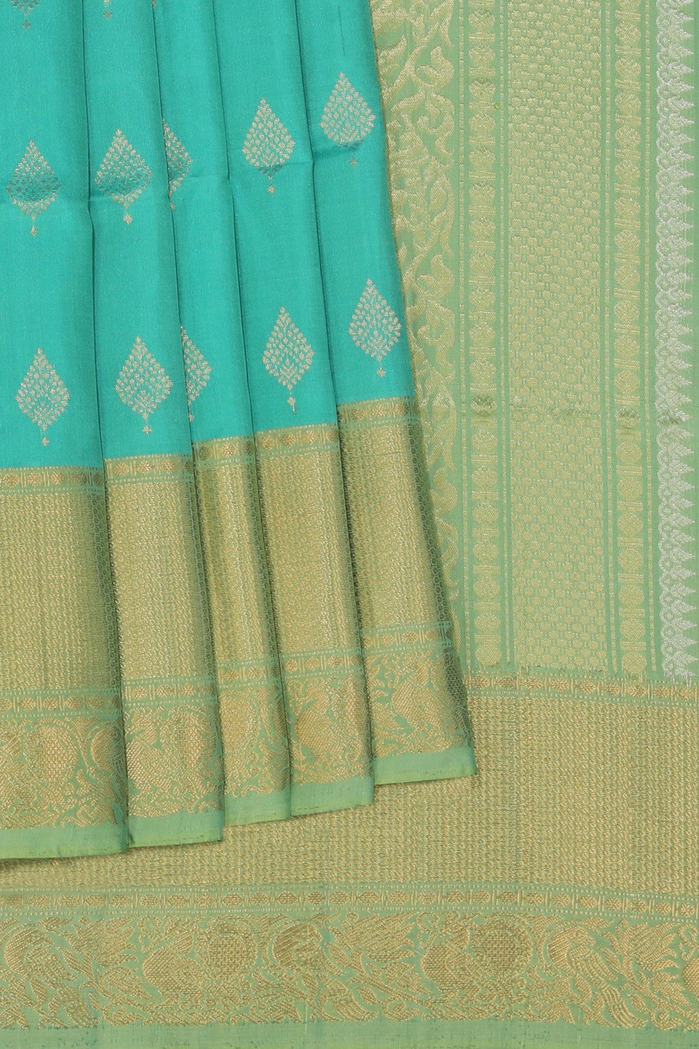 South Silk Sea Green Saree