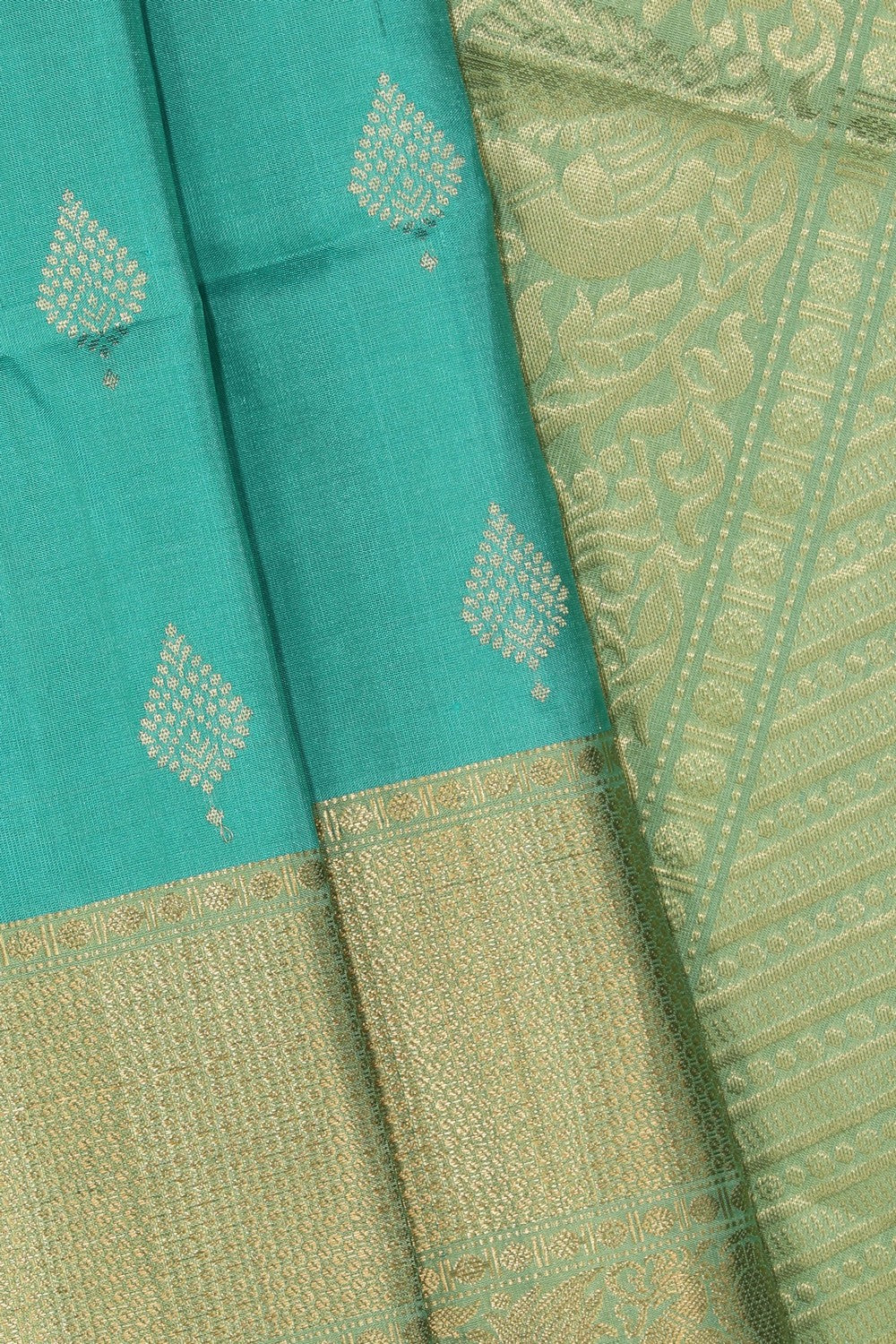 South Silk Sea Green Saree