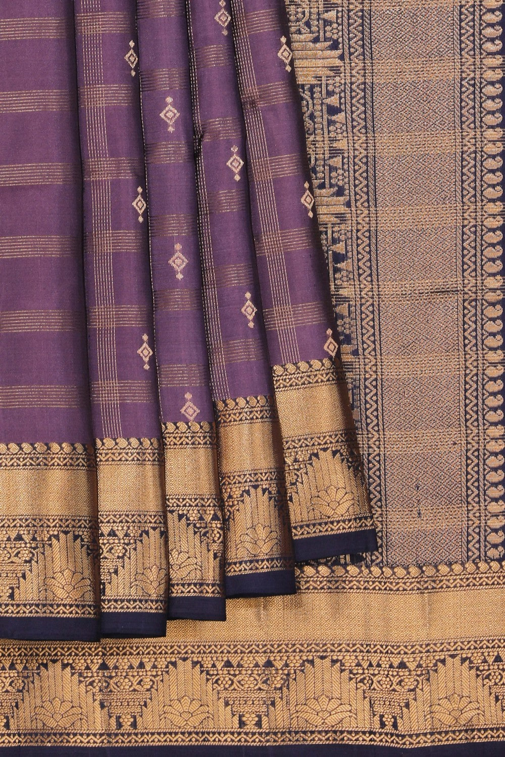 South Silk Purple Saree