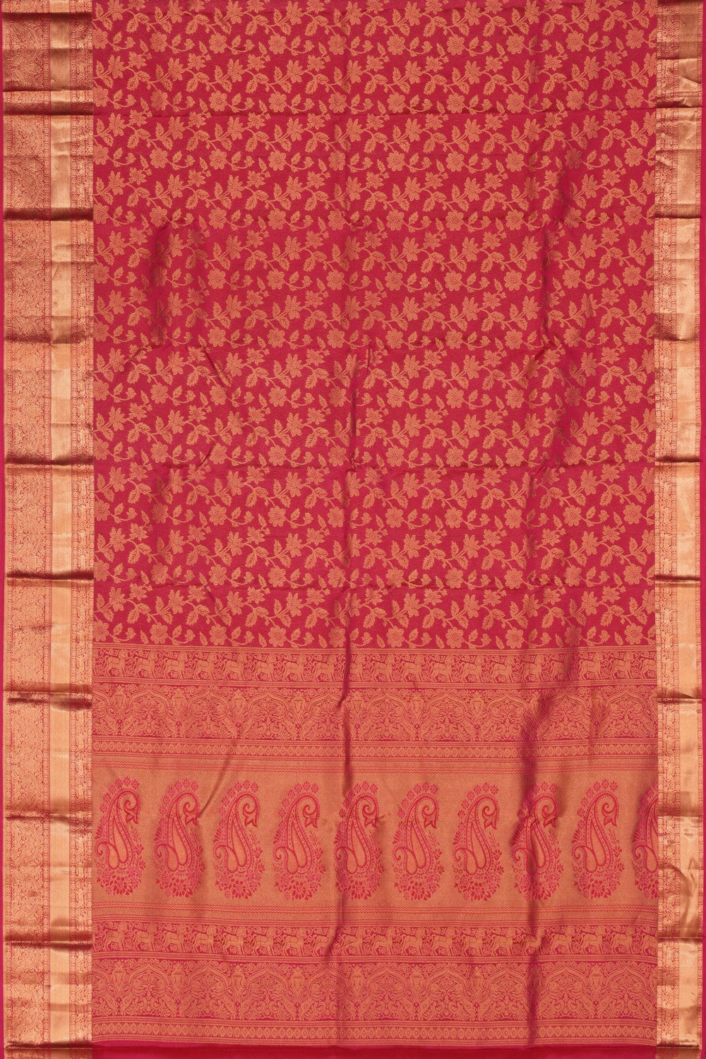 South Silk Red Saree