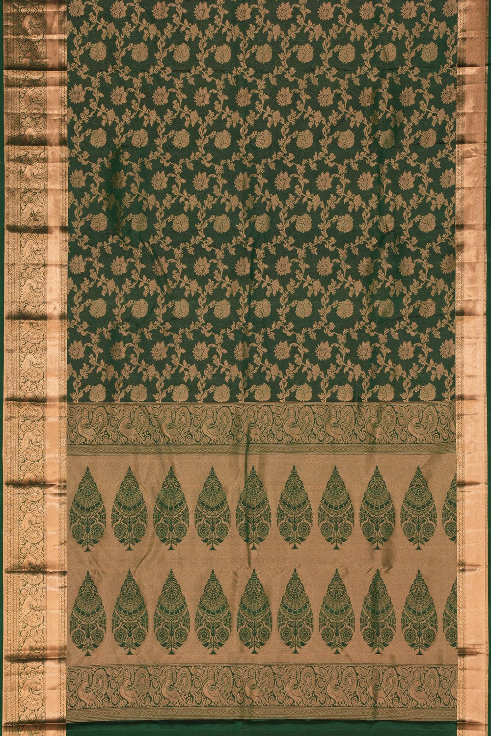 South Silk Green Saree