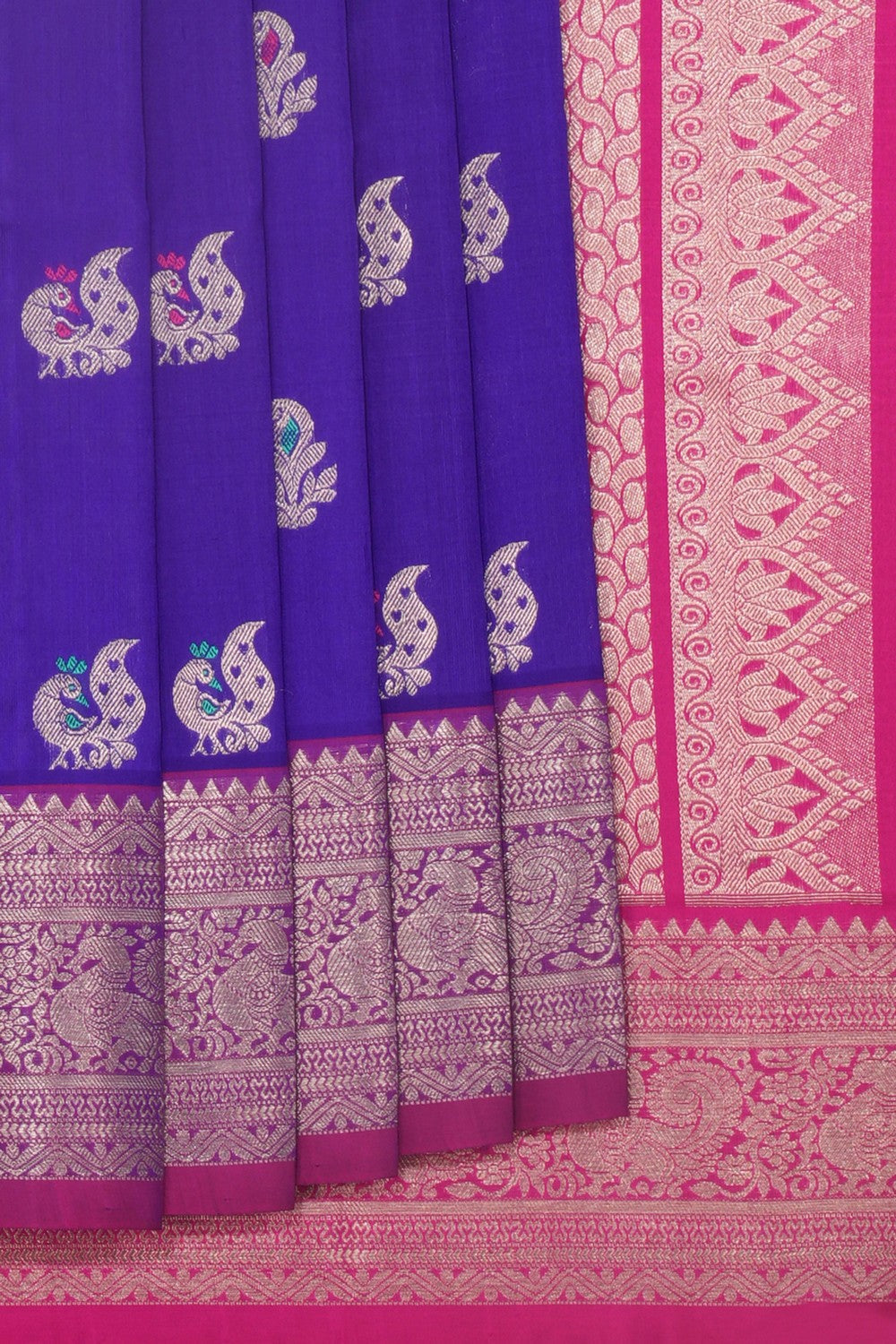 Venkatagiri Silk Purple Saree