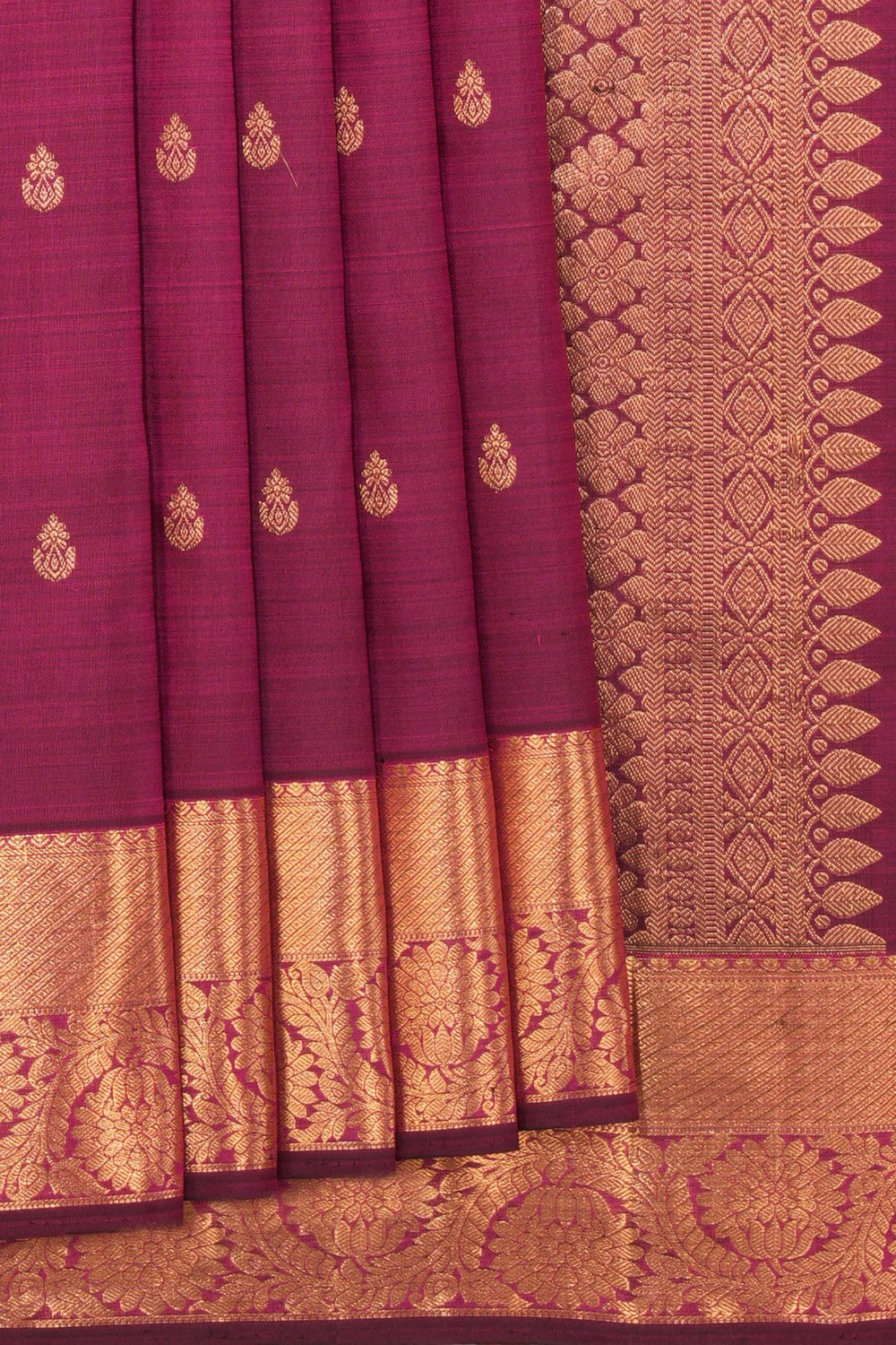 South Silk Plum-Pink Saree