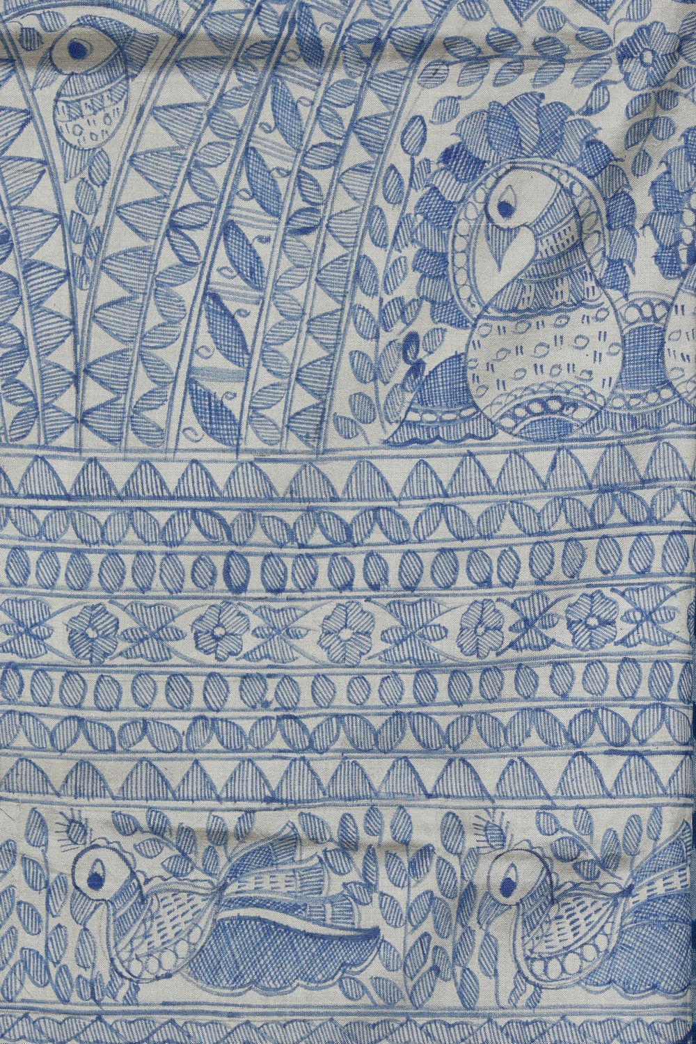 Madhubani Hand-Painted Saree