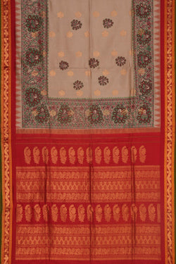 Image of Madhubani Hand-Painted Saree