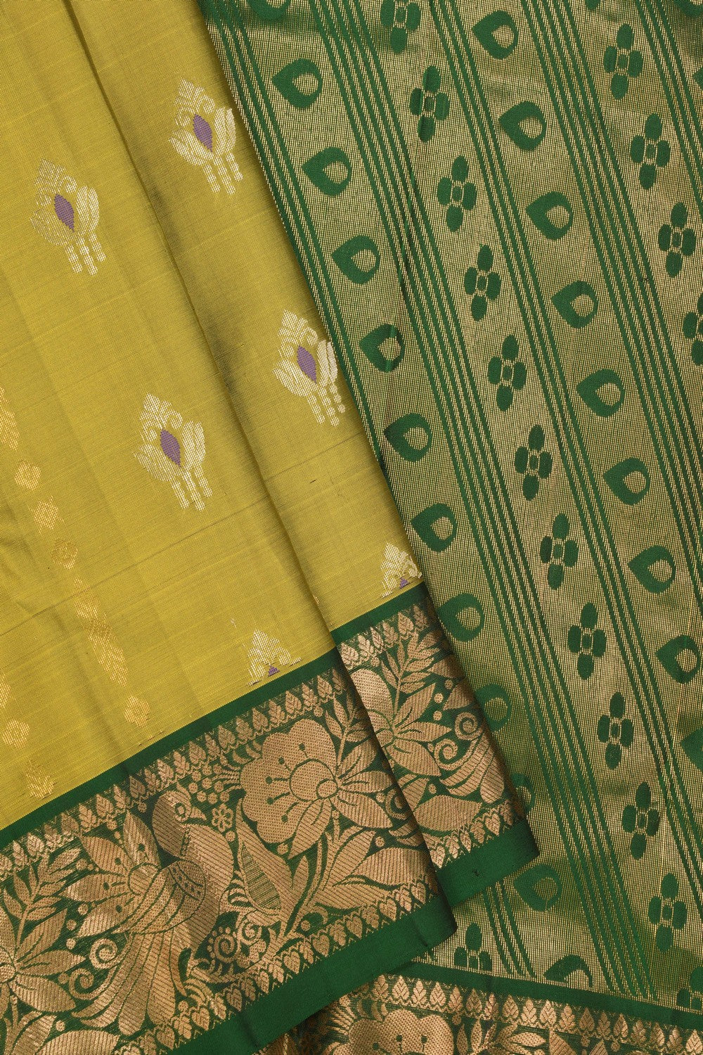 South Silk Green Saree