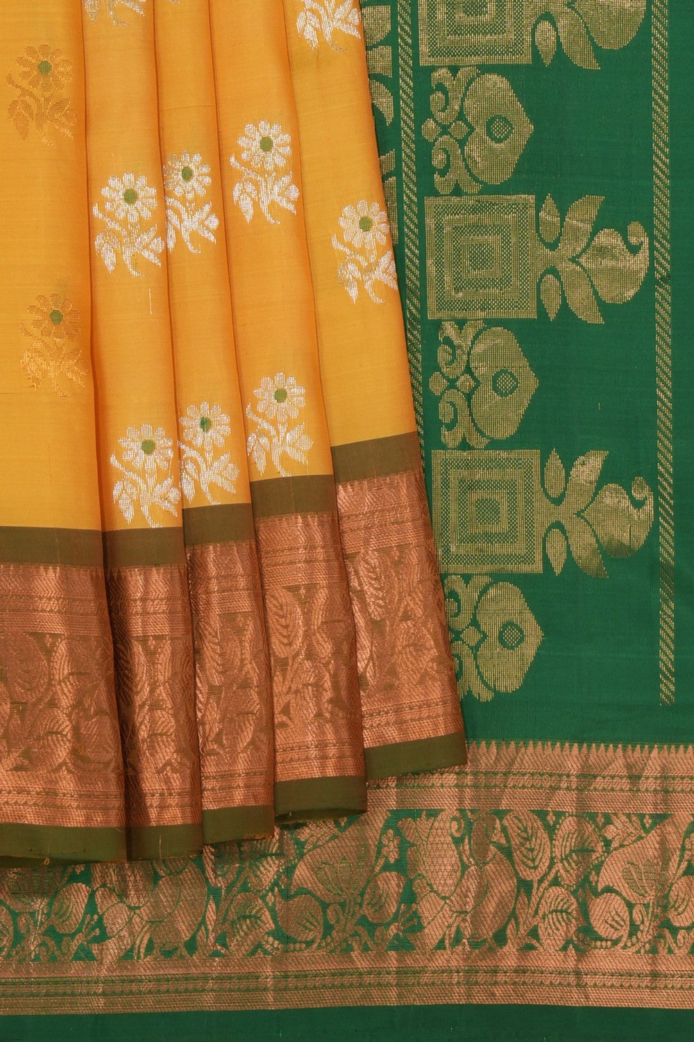 South Silk Yellow Saree