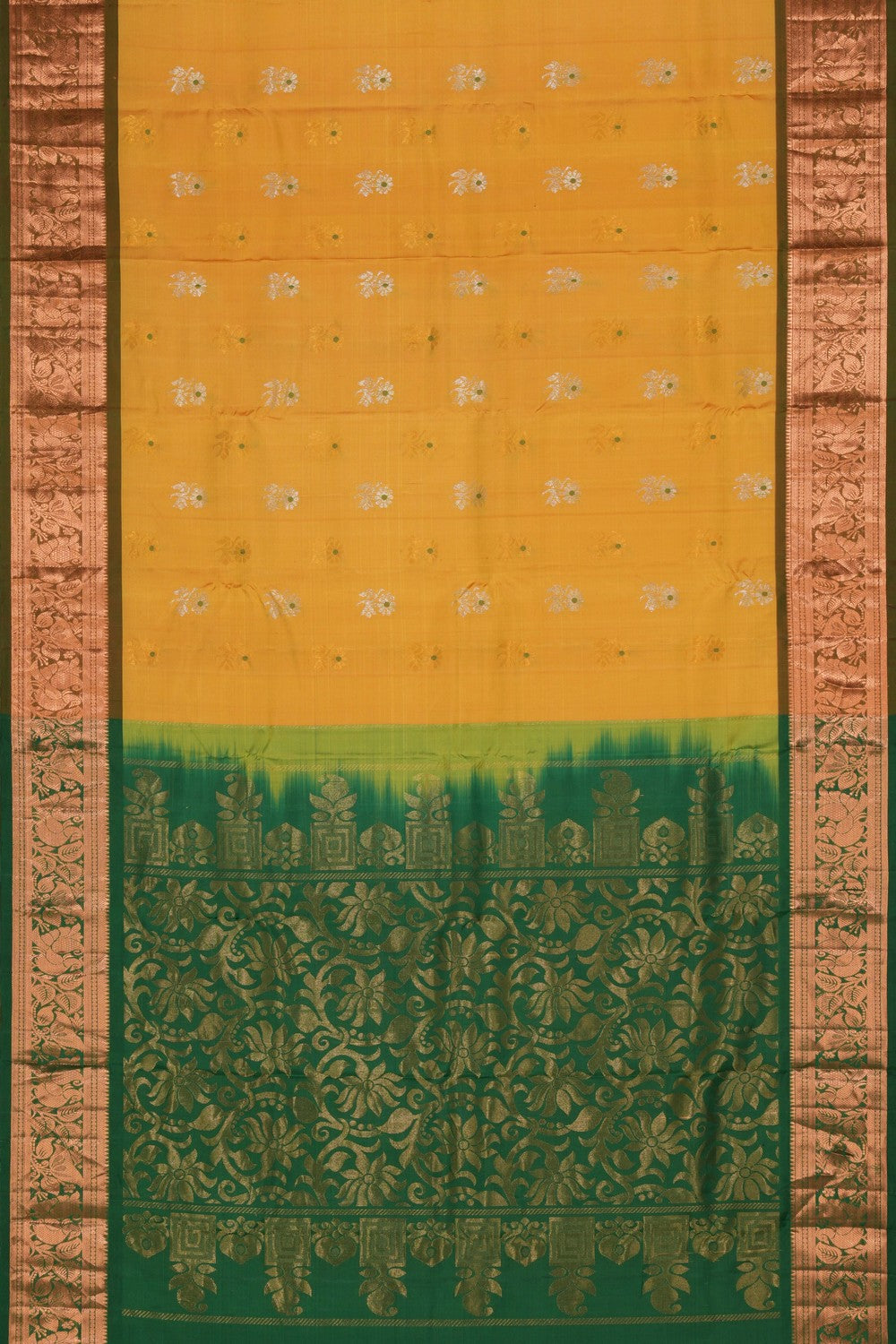 South Silk Yellow Saree