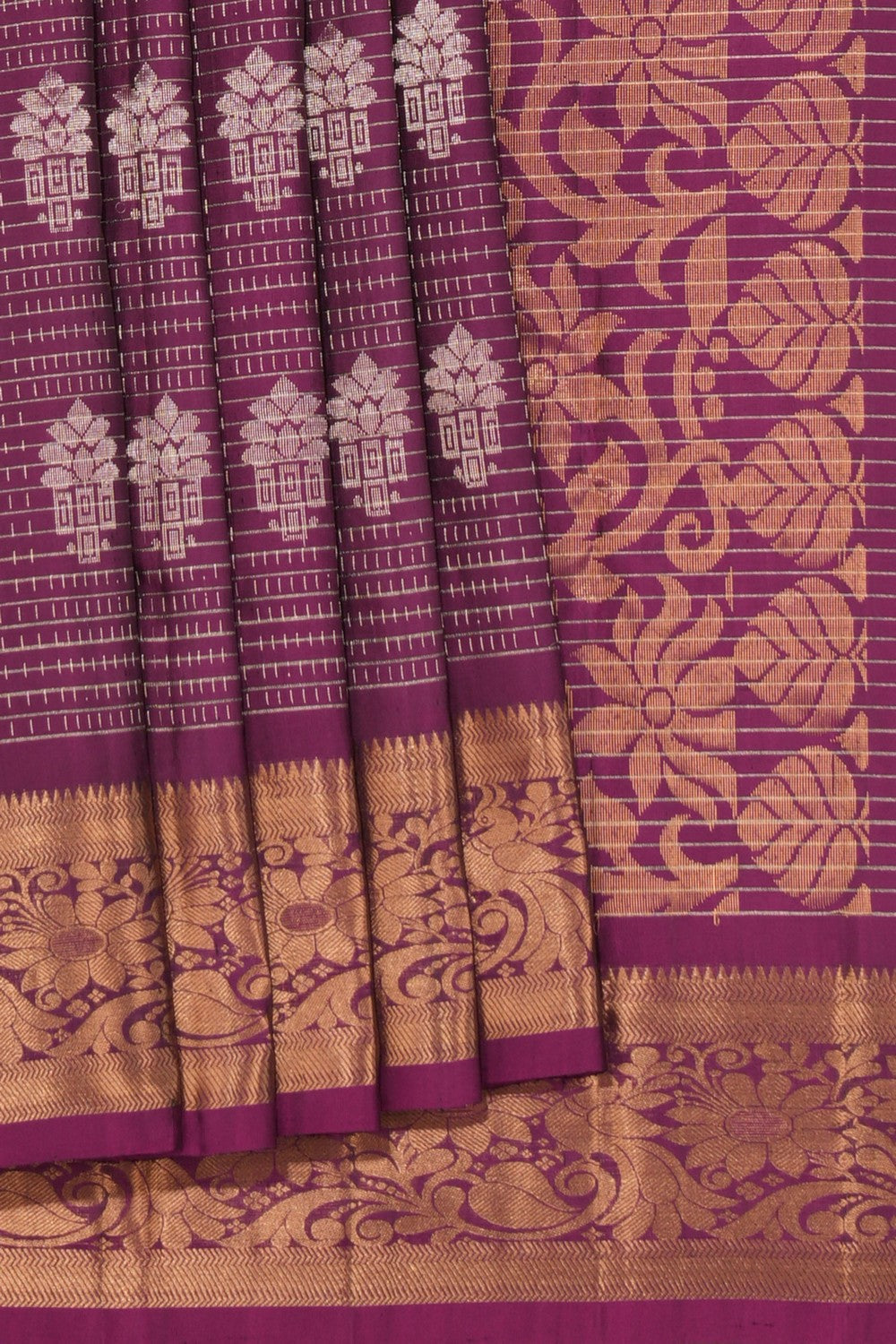 South Silk Violet Saree