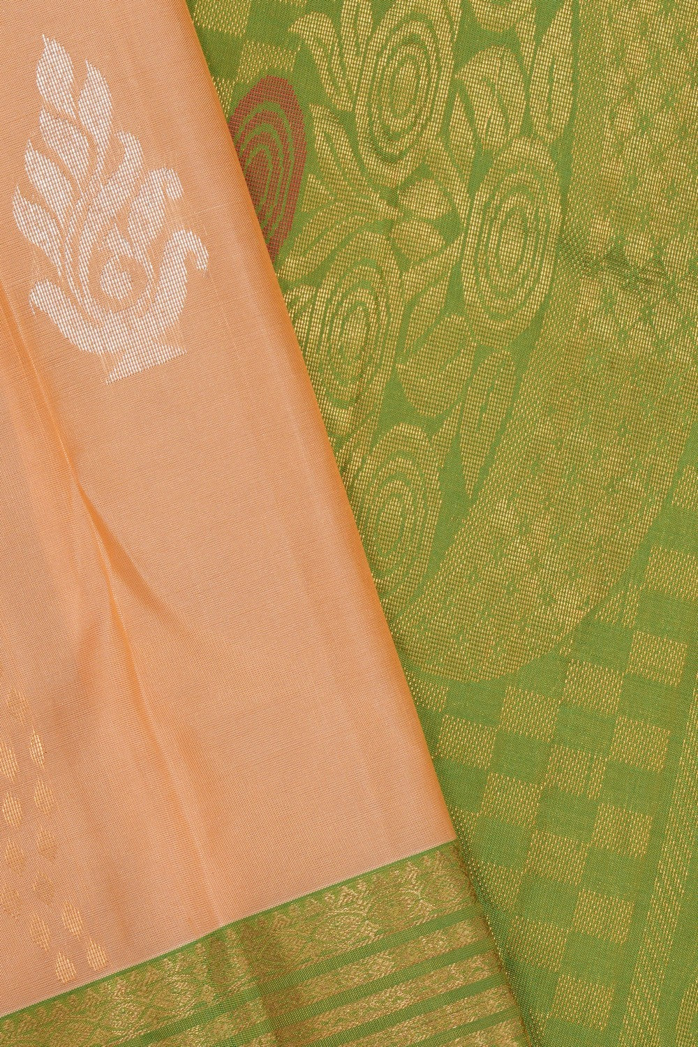 South Silk Peach Saree